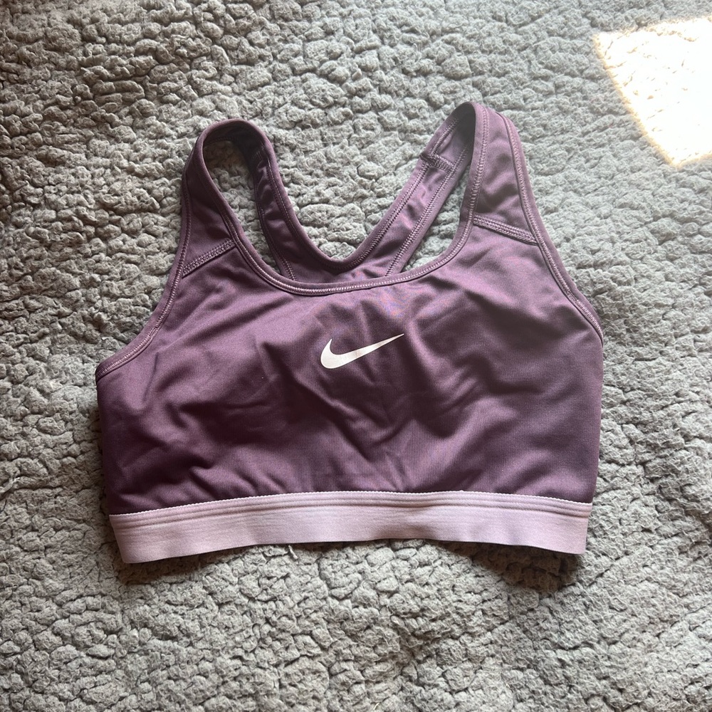 Purple Nike sports bra